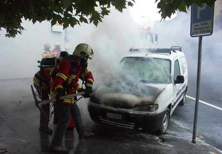 Fahrzeugbrand in Wollerau