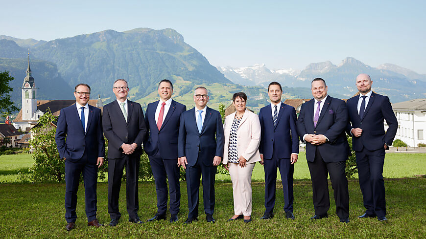 Gruppenfoto Regierungsrat Kantons Schwyz